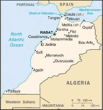 Carte du Maroc