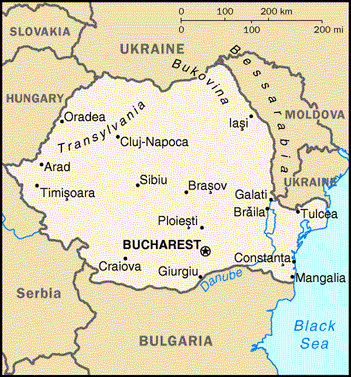 Carte de Roumanie
